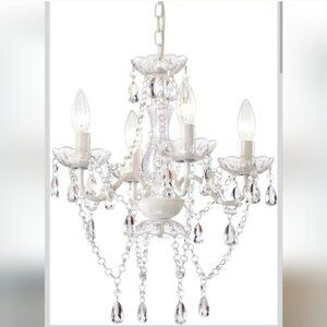 Elegant White Crystal acrylic small chandelier